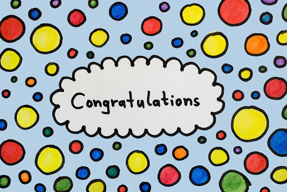 congratulations postcard