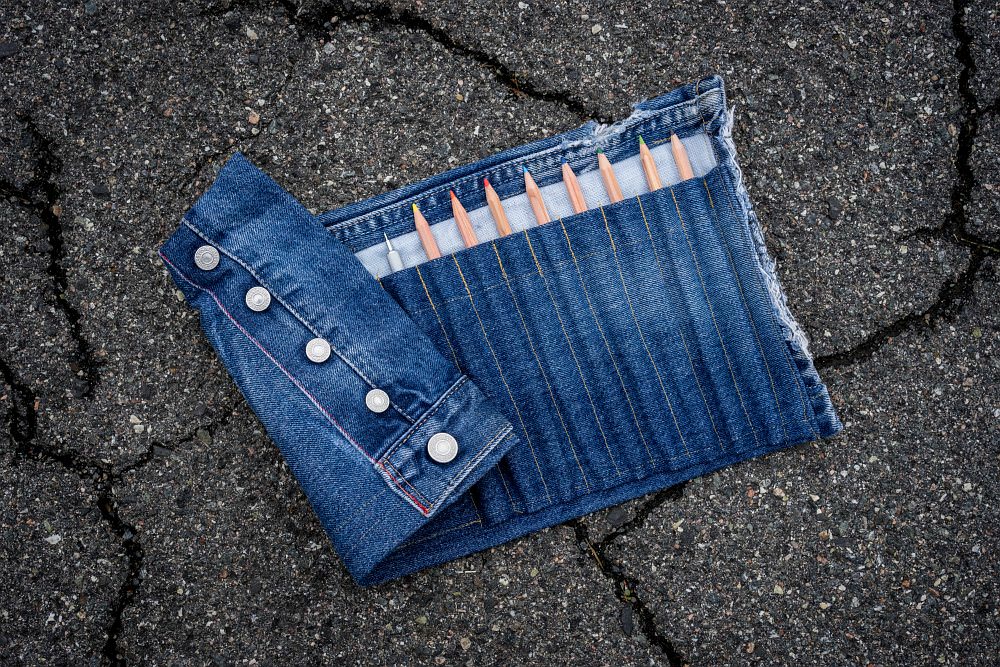 pencil case jeans design